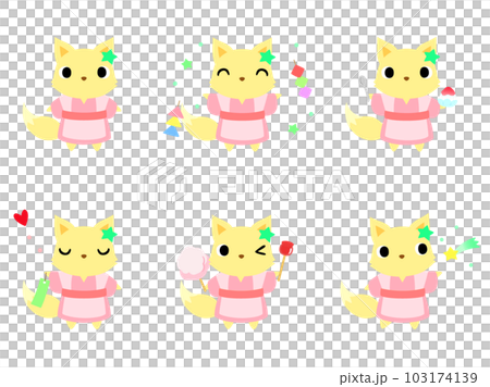 七夕のキツネ　アイコンセット 103174139