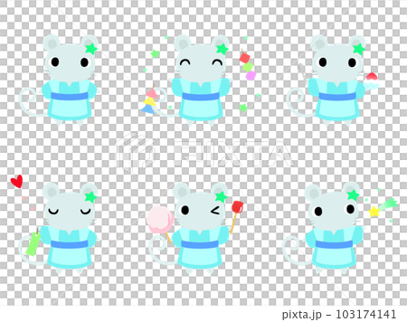 七夕のネズミ アイコンセット 七夕のネズミ アイコンセット 103174141