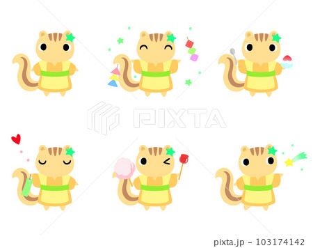 七夕のリス　アイコンセット 103174142