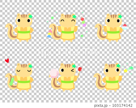 七夕のリス　アイコンセット 103174142