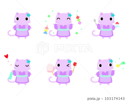 七夕のネコ　アイコンセット 103174143