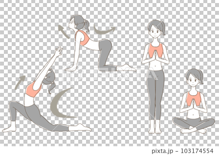Female yoga poses 103174554