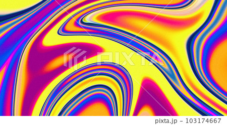Liquid color flow vibrant background, noise texture effect, yellow red purple blue color flow abstract pattern 103174667