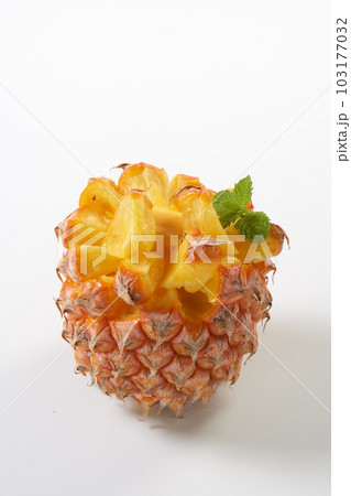 スナックパイン(ボゴール)の実を白背景で スナックパイン(ボゴール)の実を白背景で 103177032