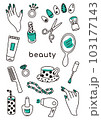 beauty illustration set　ネイル　美容　イラストセット 103177143