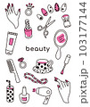 beauty illustration set　ネイル　美容　イラストセット 103177144