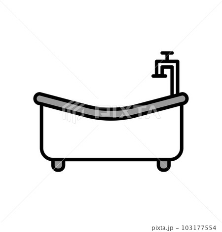 Illustration Vector graphic of bath tub icon 103177554