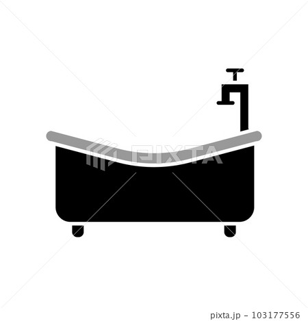 Illustration Vector graphic of bath tub icon 103177556