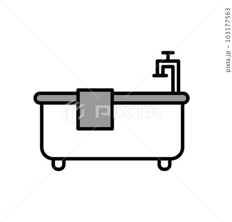 Illustration Vector graphic of bath tub icon 103177563