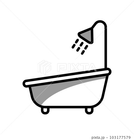Illustration Vector graphic of bath tub icon 103177579