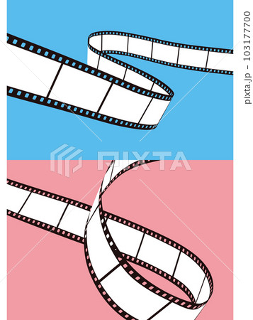 ネガフィルムのイラスト素材　映画フィルム 103177700