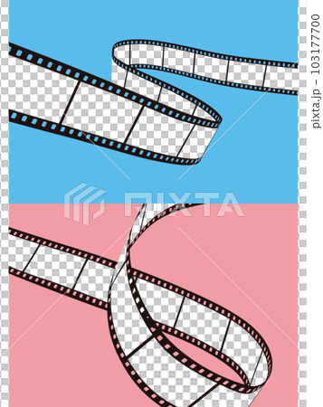 ネガフィルムのイラスト素材　映画フィルム 103177700