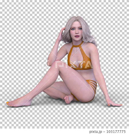 ビキニ姿の女性 103177775