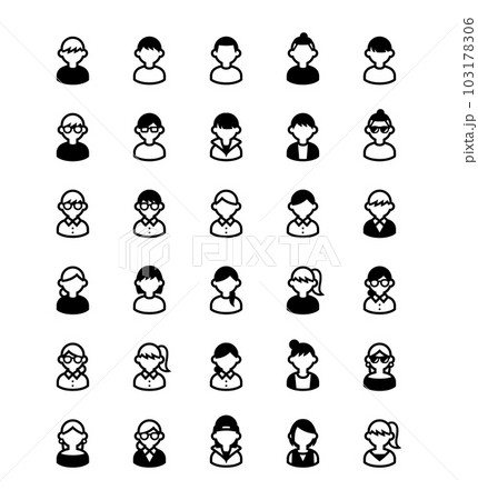 いろんな人のベクターアイコン詰め合わせセット 103178306