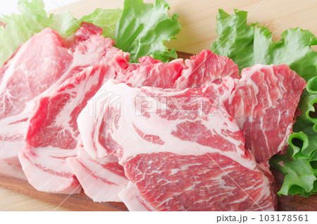 ステーキや豚カツ用の厚切り豚肉 ステーキや豚カツ用の厚切り豚肉 103178561