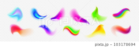 Realistic set of multicolored gradient strokes Realistic set of multicolored gradient strokes 103178694