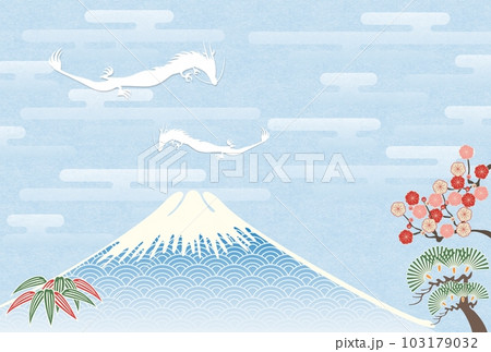 年賀2024白辰富士背景 103179032