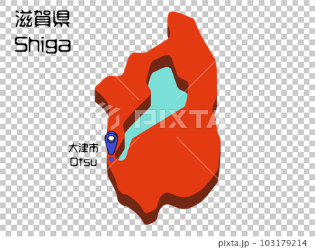 地圖三維滋賀縣矢量圖 103179214