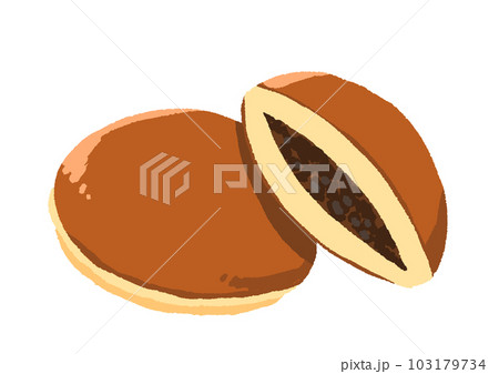 手描きのどら焼きのイラスト 103179734