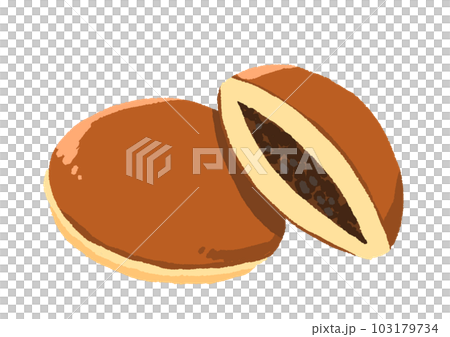 手描きのどら焼きのイラスト 103179734