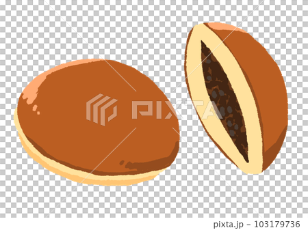 手描きのどら焼きのイラスト 103179736
