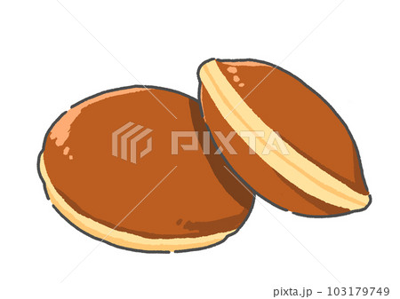 手描きのどら焼きのイラスト 103179749