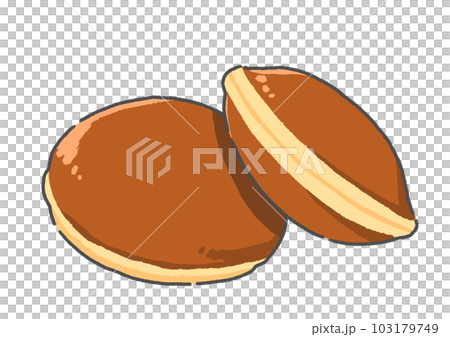 手描きのどら焼きのイラスト 103179749