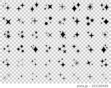 Simple star/glitter icon set simple shining icon set 103180489