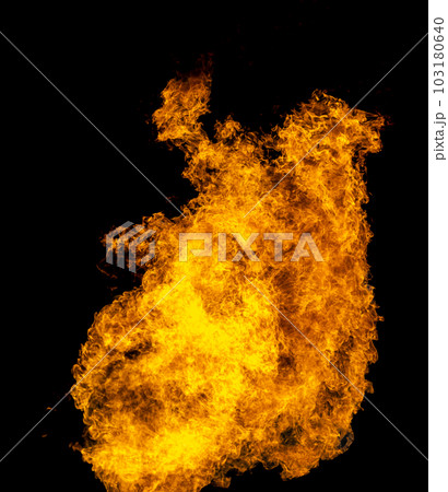 Bonfire energy that burns from gas isolated on black isolated background - Beautiful. Bonfire energy that burns from gas isolated on black isolated background - Beautiful. 103180640