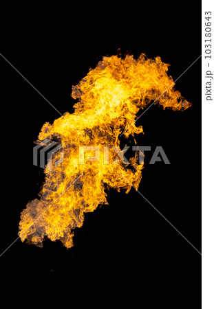 Bonfire energy that burns from gas isolated on black isolated background - Beautiful. Bonfire energy that burns from gas isolated on black isolated background - Beautiful. 103180643