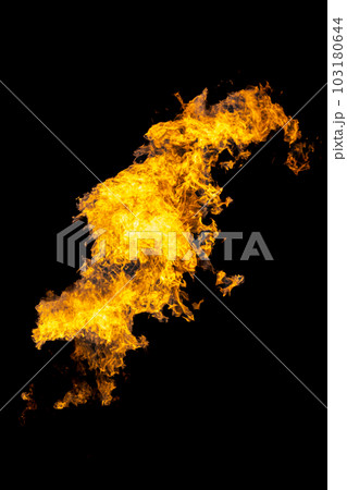 Bonfire energy that burns from gas isolated on black isolated background - Beautiful. Bonfire energy that burns from gas isolated on black isolated background - Beautiful. 103180644