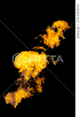 Bonfire energy that burns from gas isolated on black isolated background - Beautiful. Bonfire energy that burns from gas isolated on black isolated background - Beautiful. 103180645