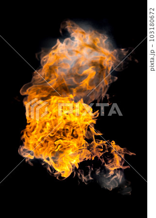 Bonfire energy that burns from gas isolated on black isolated background - Beautiful. Bonfire energy that burns from gas isolated on black isolated background - Beautiful. 103180672