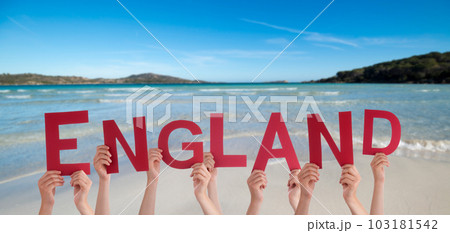 People Hands Building Word England, Ocean And Sea People Hands Building Word England, Ocean And Sea 103181542
