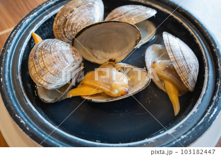 アオヤギ貝の酒蒸し 北海道 103182447
