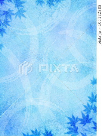 青紅葉と水面の波紋イメージ 梅雨 和紙 青紅葉と水面の波紋イメージ 梅雨 和紙 103182888