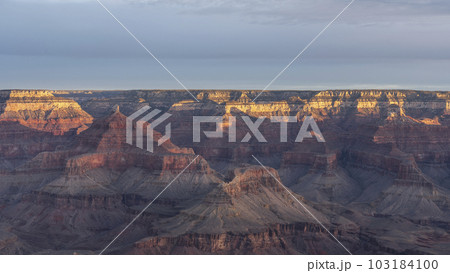 United States, Arizona, Grand Canyon National Park, South Rim, Eroded landscape 103184100