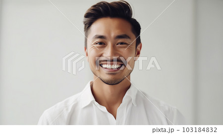 Portrait Young Chinese man face frontal Stock Photo - Alamy