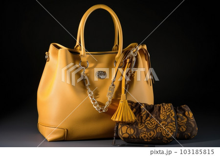 trendy handbag with matching accessories and jewelry, created with generative ai 103185815