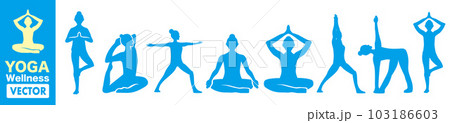 ヨガ シルエット ベクター 103186603