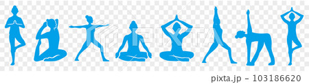 ヨガ シルエット ベクター 103186620