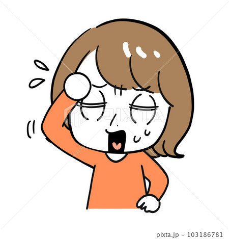 大変そうな女性のイラスト素材 [103186781] - PIXTA
