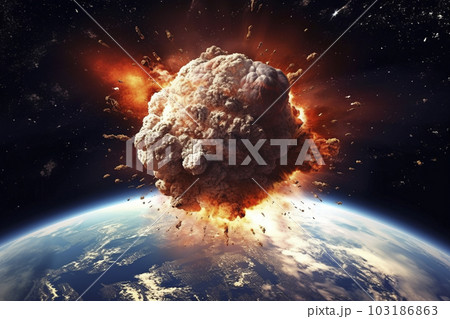 隕石の衝突「AI生成画像」 隕石の衝突「AI生成画像」 103186863