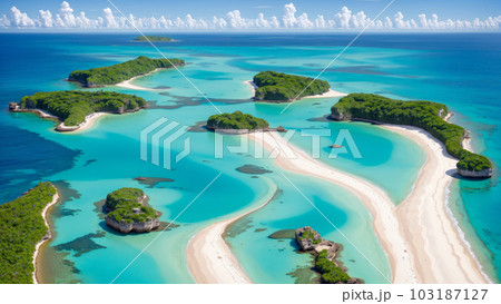 AI生成画像【大自然】南の島の風景 AI生成画像【大自然】南の島の風景 103187127