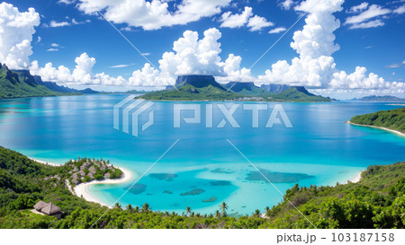 AI生成画像【大自然】南の島の風景 AI生成画像【大自然】南の島の風景 103187158