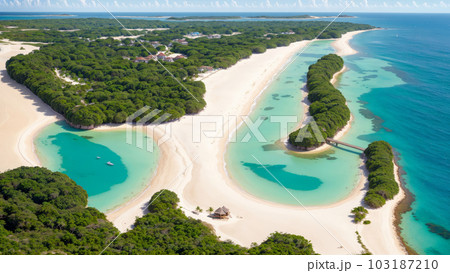 AI生成画像【大自然】南の島の風景 AI生成画像【大自然】南の島の風景 103187210