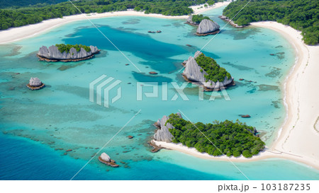 AI生成画像【大自然】南の島の風景 AI生成画像【大自然】南の島の風景 103187235