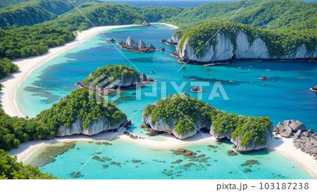 AI生成画像【大自然】南の島の風景 AI生成画像【大自然】南の島の風景 103187238