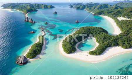 AI生成画像【大自然】南の島の風景 103187245