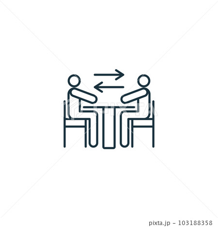 Communication icon. Monochrome simple sign from collaboration collection. Communication icon for logo, templates, web design and infographics. Communication icon. Monochrome simple sign from collaboration collection. Communication icon for logo, templates, web design and infographics. 103188358